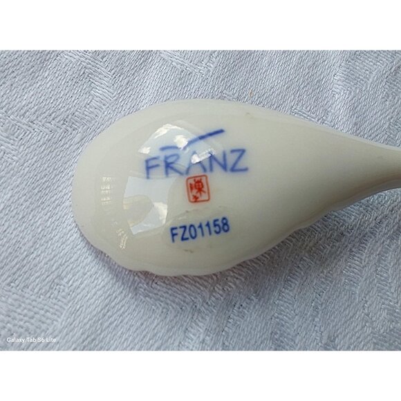 Franz porcelain demitasse spoon in original box Blossoms Daisy pink flower NIB - Picture 8 of 8